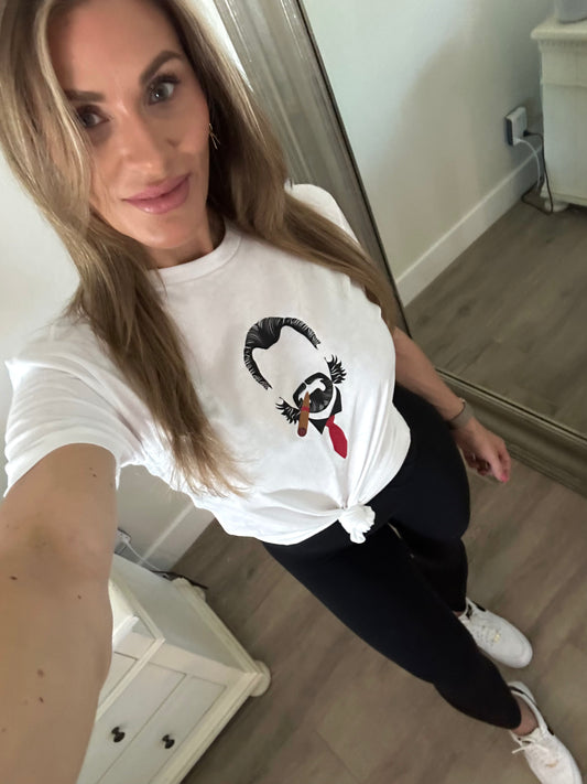 Barry Melrose/BucciOT Crispy White T shirts (Small)